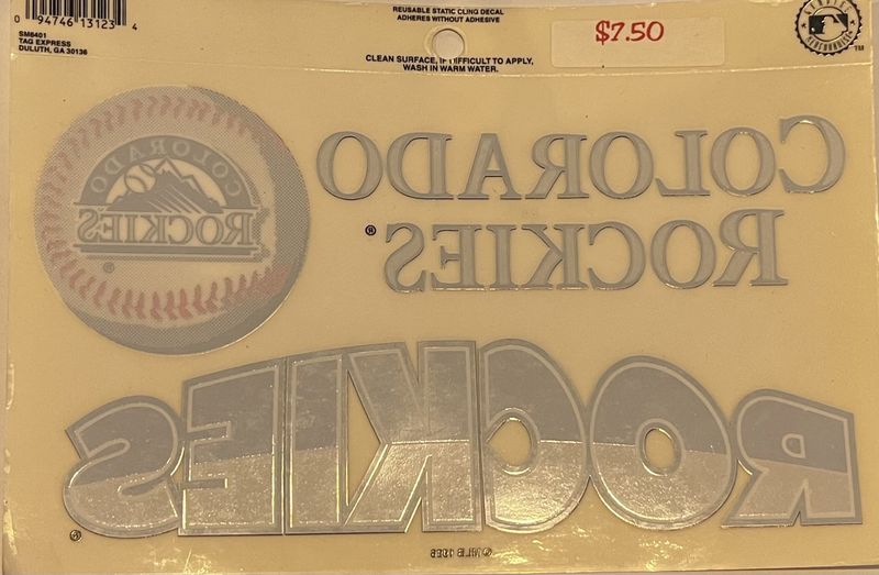 Colorado Rockies Static Cling