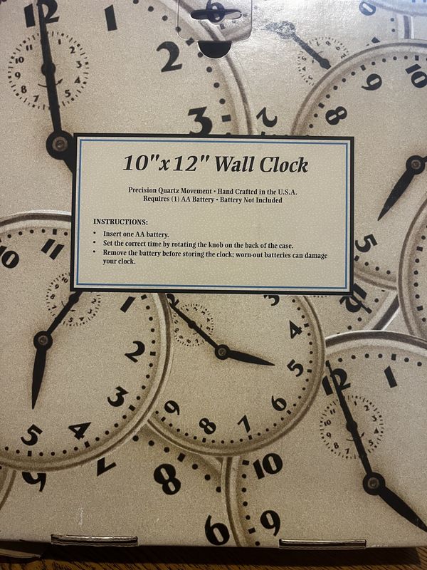 Quartz Flag Clock "God Bless America"