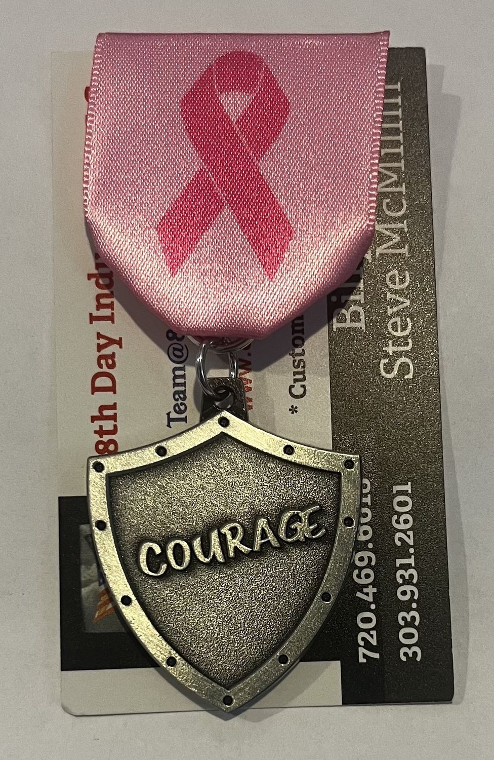 Pink Ribbon &quot;Courage&quot; Pin