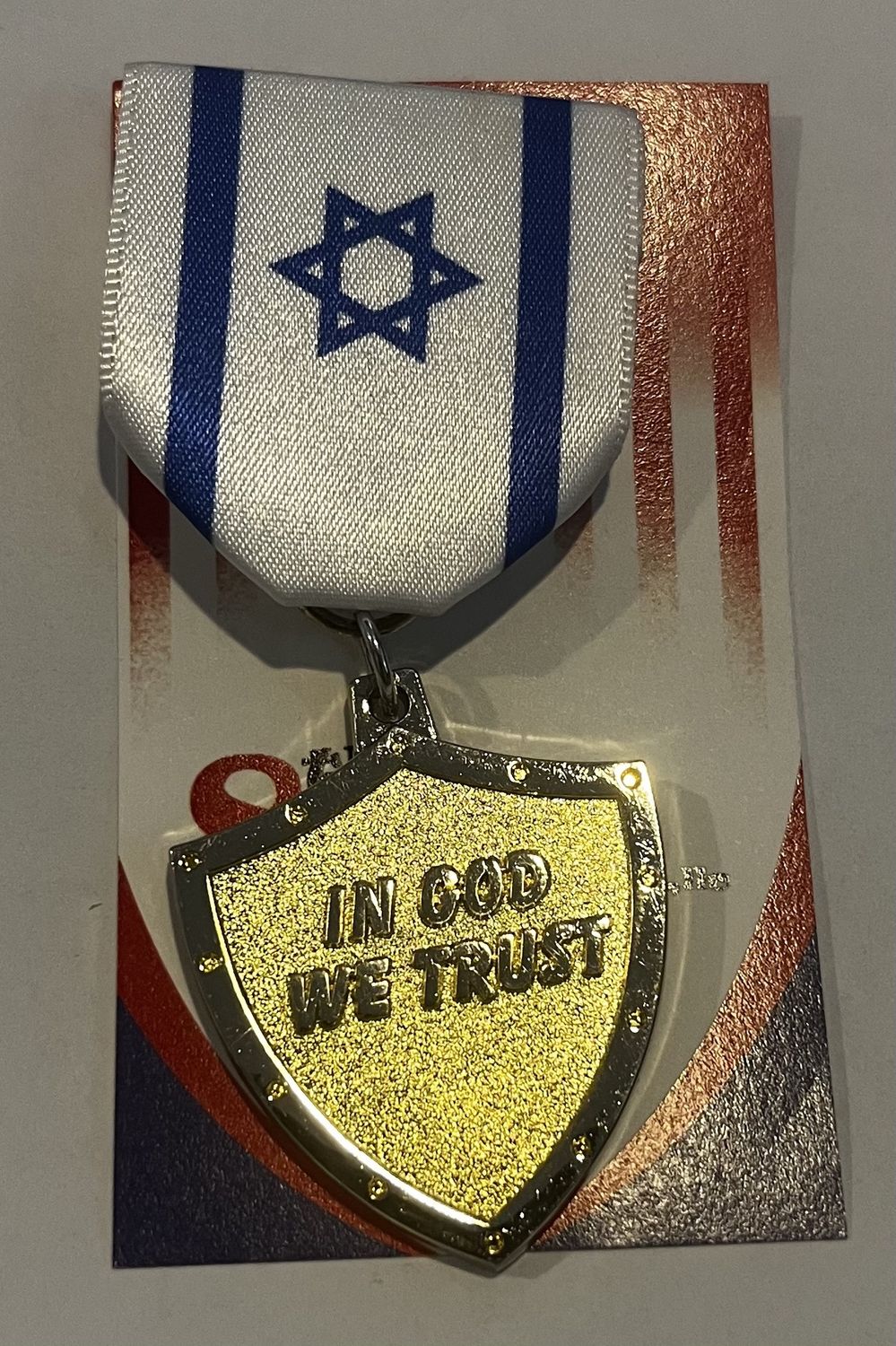 Israel &quot;In God We Trust&quot; Pin