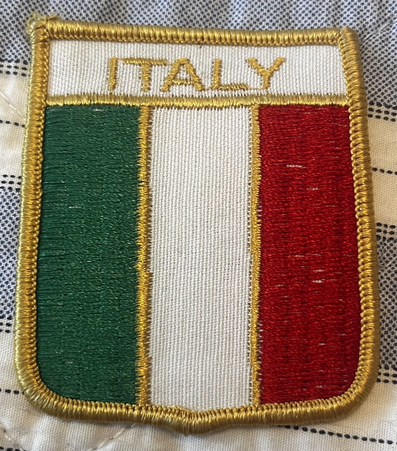 Italy Shield Patch, Colour: White