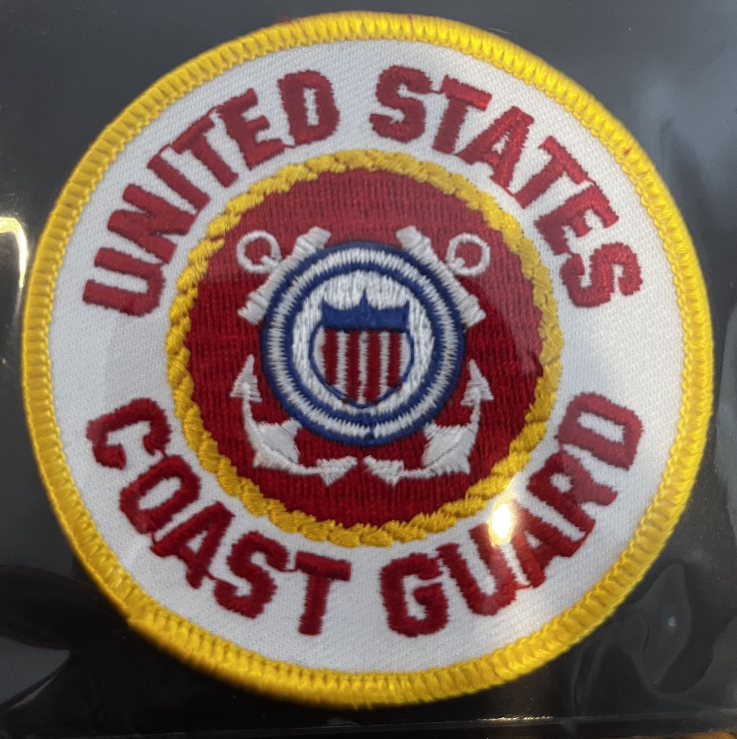 Coast Guard Circle Iron on Patch