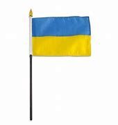 Ukraine (UN), Material: Rayon, Size: 4x6" On Staff