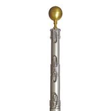 Telescoping Flagpoles, Colour: Clear Anodized, Size: 15'