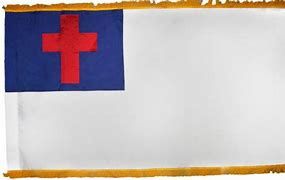 Christian Flags, Material: Nylon Pole Hem &amp; Fringe, Size: 2x3'