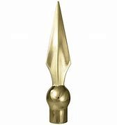 Metal Flat Spears, Colour: Gold, Style: With Ferrule (For Oak Poles)