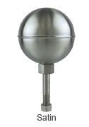 Stainless Steel Ball Ornaments, Diameter: 4", Style: Satin Finish