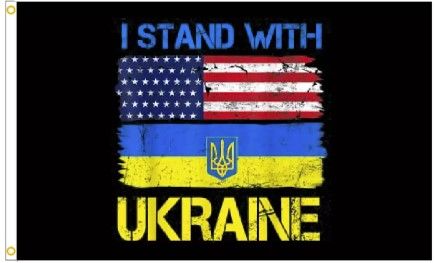 "I Stand with Ukraine" Flag