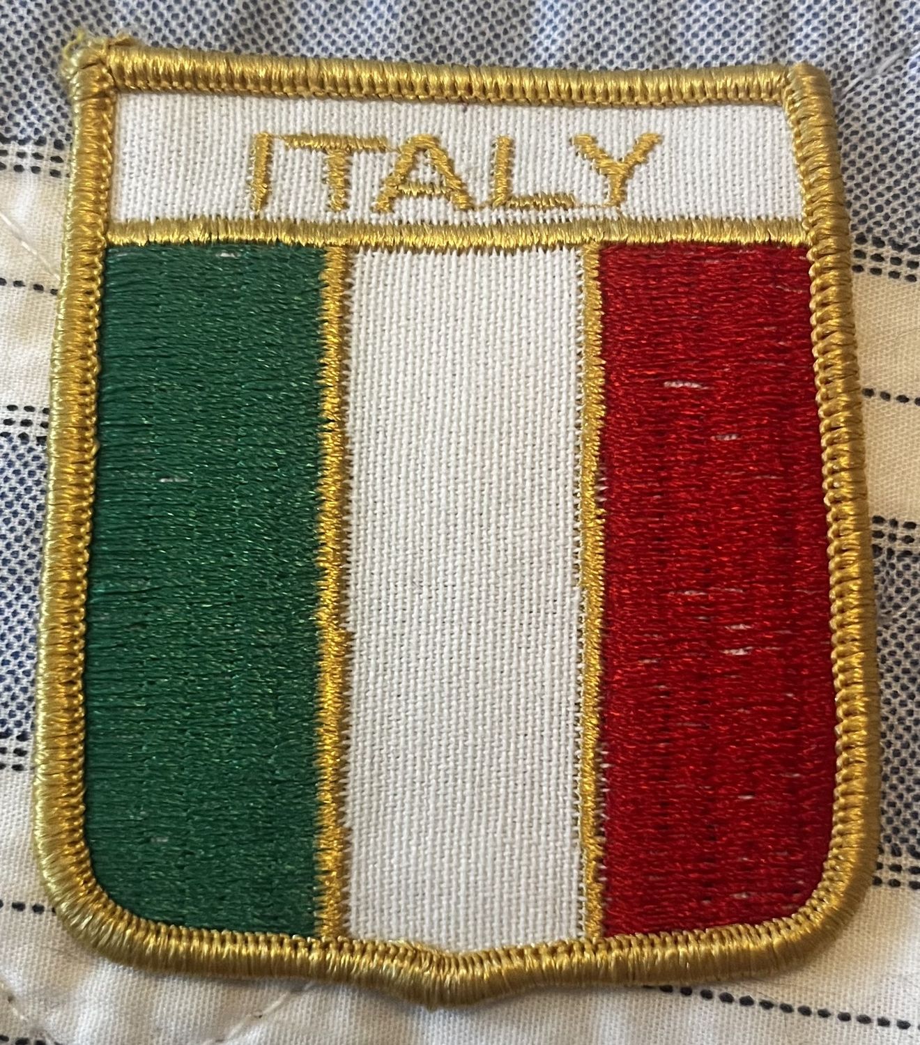 Italy Shield Patch, Colour: White