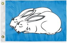 Bunnies Slumber Boat Flag
