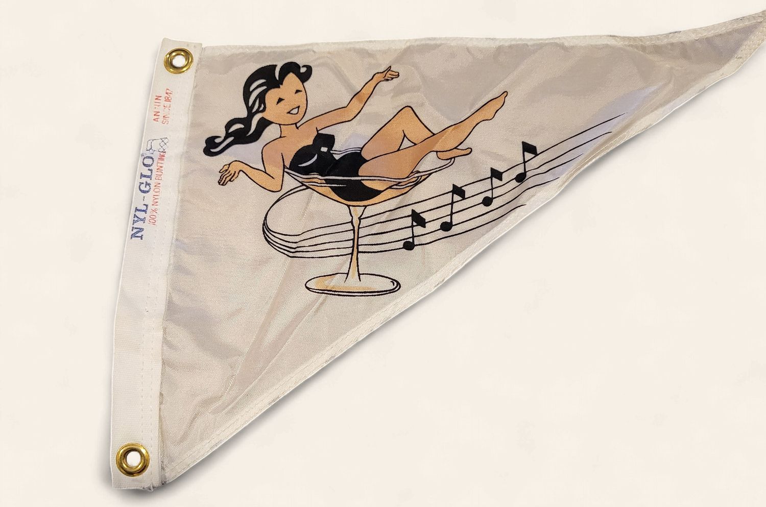 Martini Music Girl Pennant Boat Flag