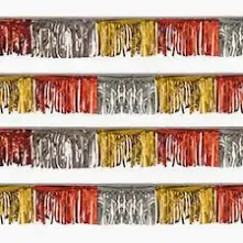 Red, Silver and Gold Streamer Pennant 60'