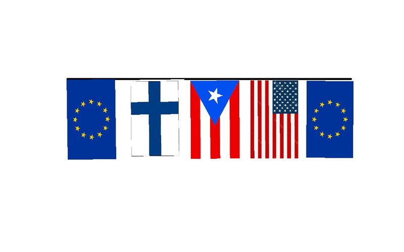 US / Puerto Rico / Finland / Europe Pennant 60'