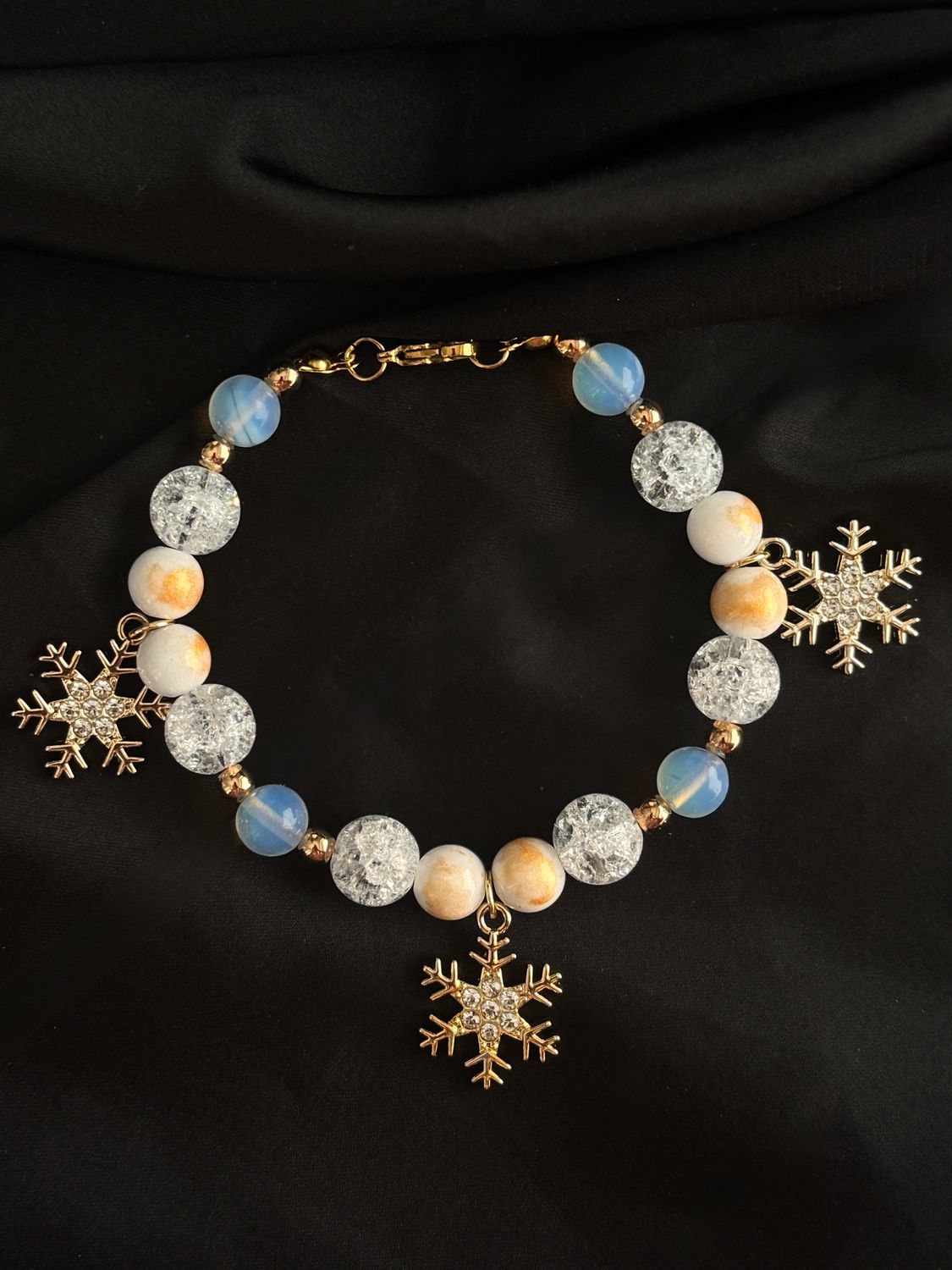 Trzy życzenia | Opal &amp; Biały Jadeit &amp; Kruszony Kryształ