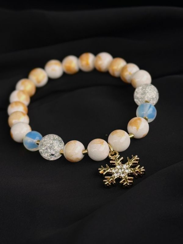 Śnieżna Iskra | Opal &amp; Jadeit &amp; Kruszony kryształ