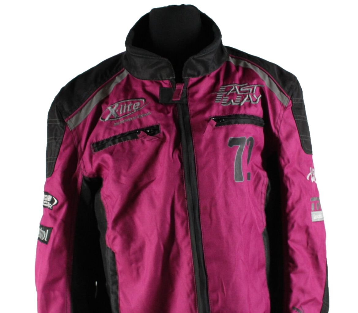 Fastway vintage Damen Motorradjacke Bridgestone Gr.L brombeer Top Zustand