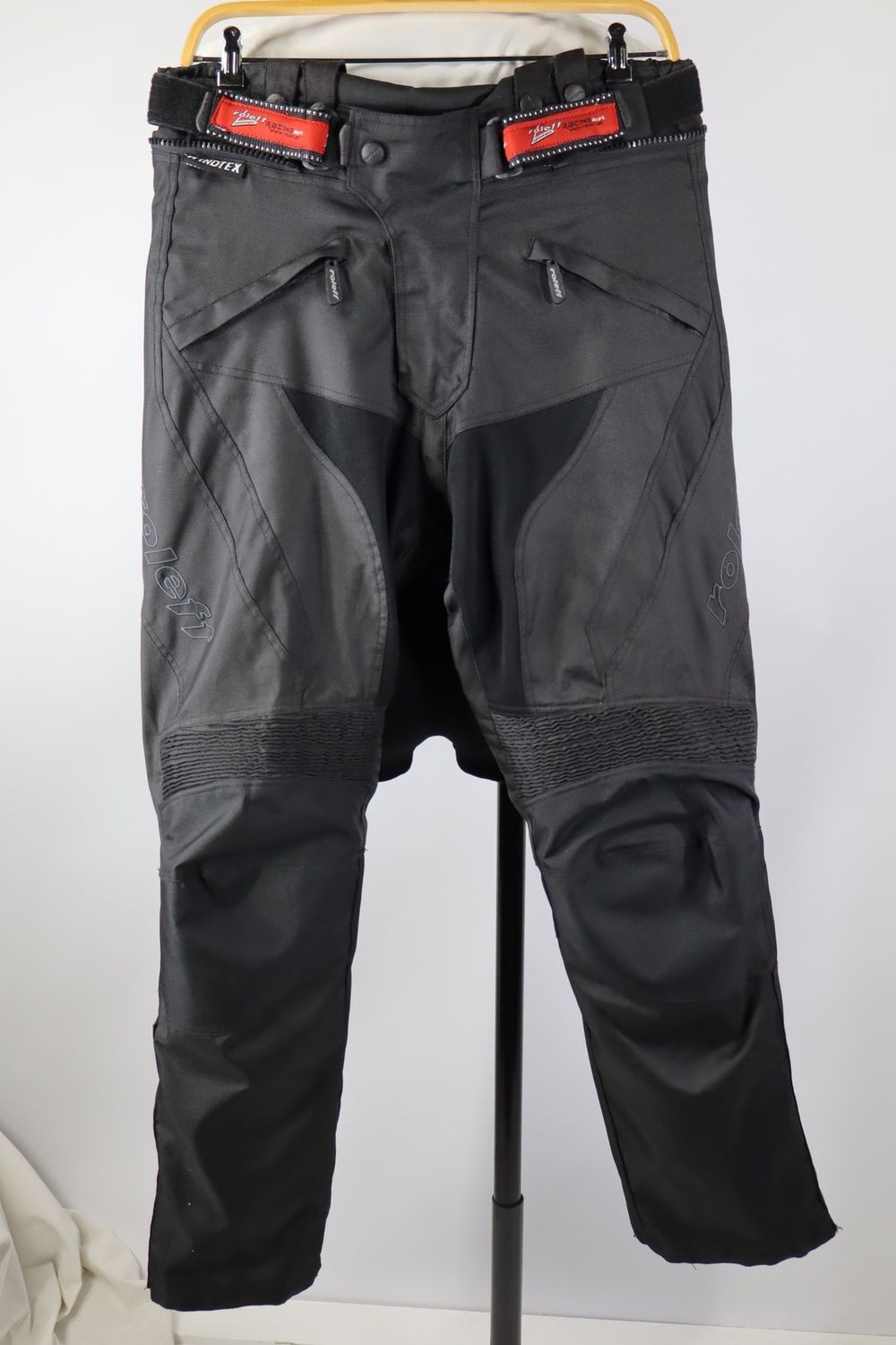 Roleff Herren Motorradhose Gr. M Schwarz Knieprotektoren Top Zustand