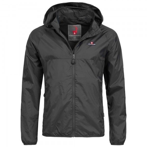 Höhenhorn Rigi Herren Outdoor Regenjacke L Schwarz – leicht, winddicht