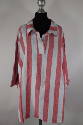 Ulla Popken Damen Shirt Leinen Gr. 50/52 Weiß Rosé – Top Zustand Ulla Popken Damen Shirt Leinen Gr. 50/52 Weiß Rosé – Top Zustand