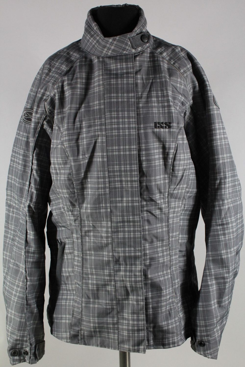 IXS Damen Motorradjacke Gr.L graugrün/weiß Polyester Top Zustand