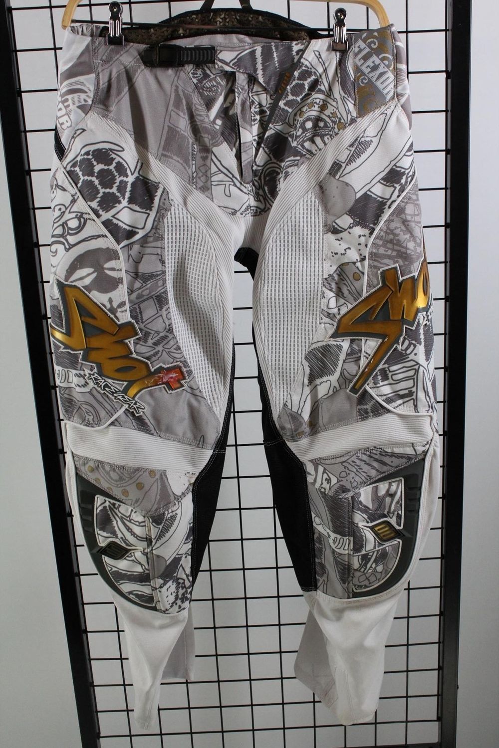 SWOT Motorradhose Gr.34 Polyester weiß/grau/gelb