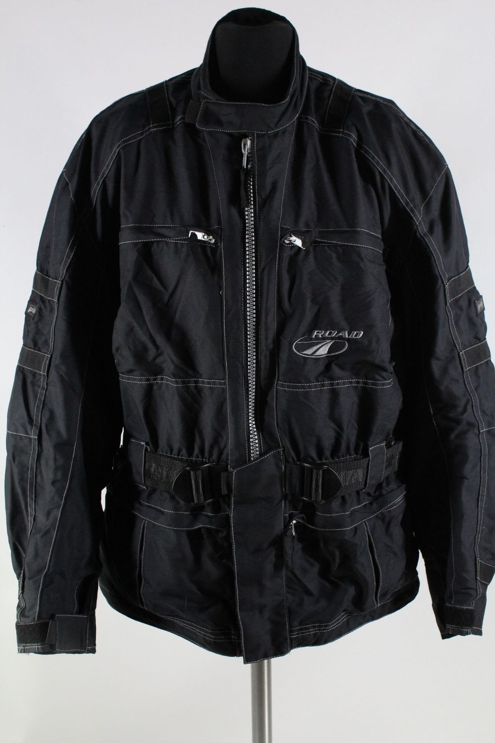 Polo Road Damen Motorradjacke Gr.S schwarz/grau Polyamid Top Zustand