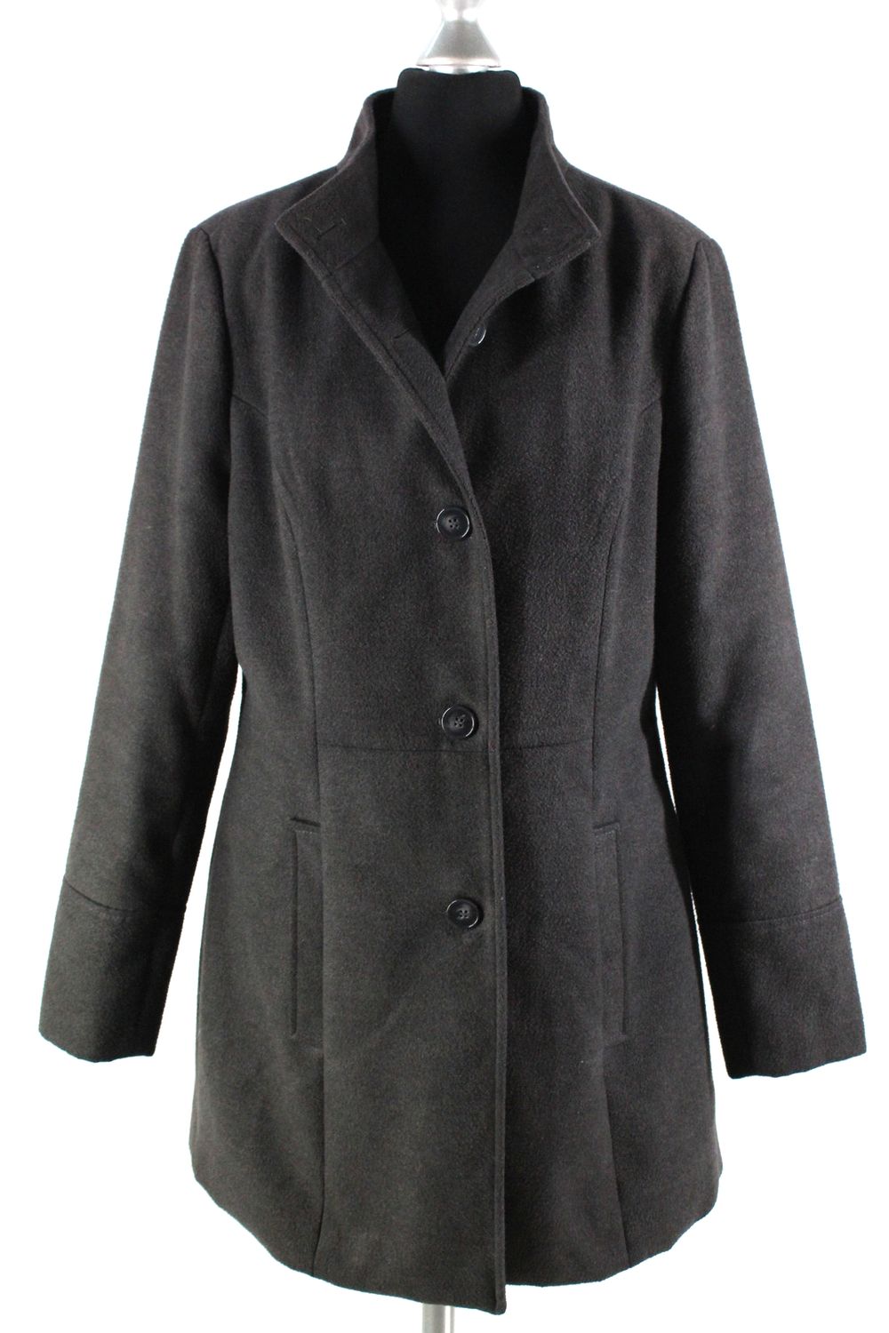 Manguun collection Damen Kurzmantel Gr.40/M grau 5 Knöpfe Top Zustand