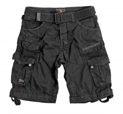 Geographical Norway Timua Herren Cargo Shorts Schwarz L - FÄLLT KLEINER AUS