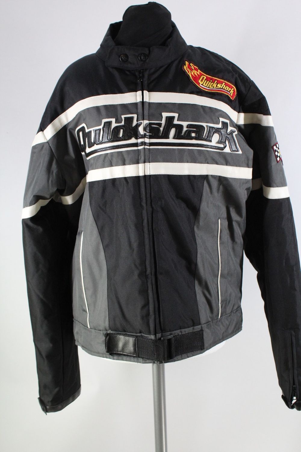 Quickshark Damen Motorradjacke Gr.M schwarz/grün/weiß Top Zustand