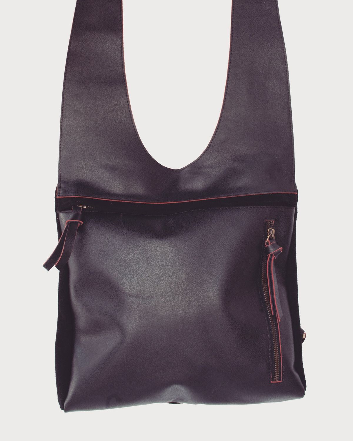 Designer Rucksack Tasche/Rucksack Leder schwarz Neuwertig Nachhaltig Langlebig