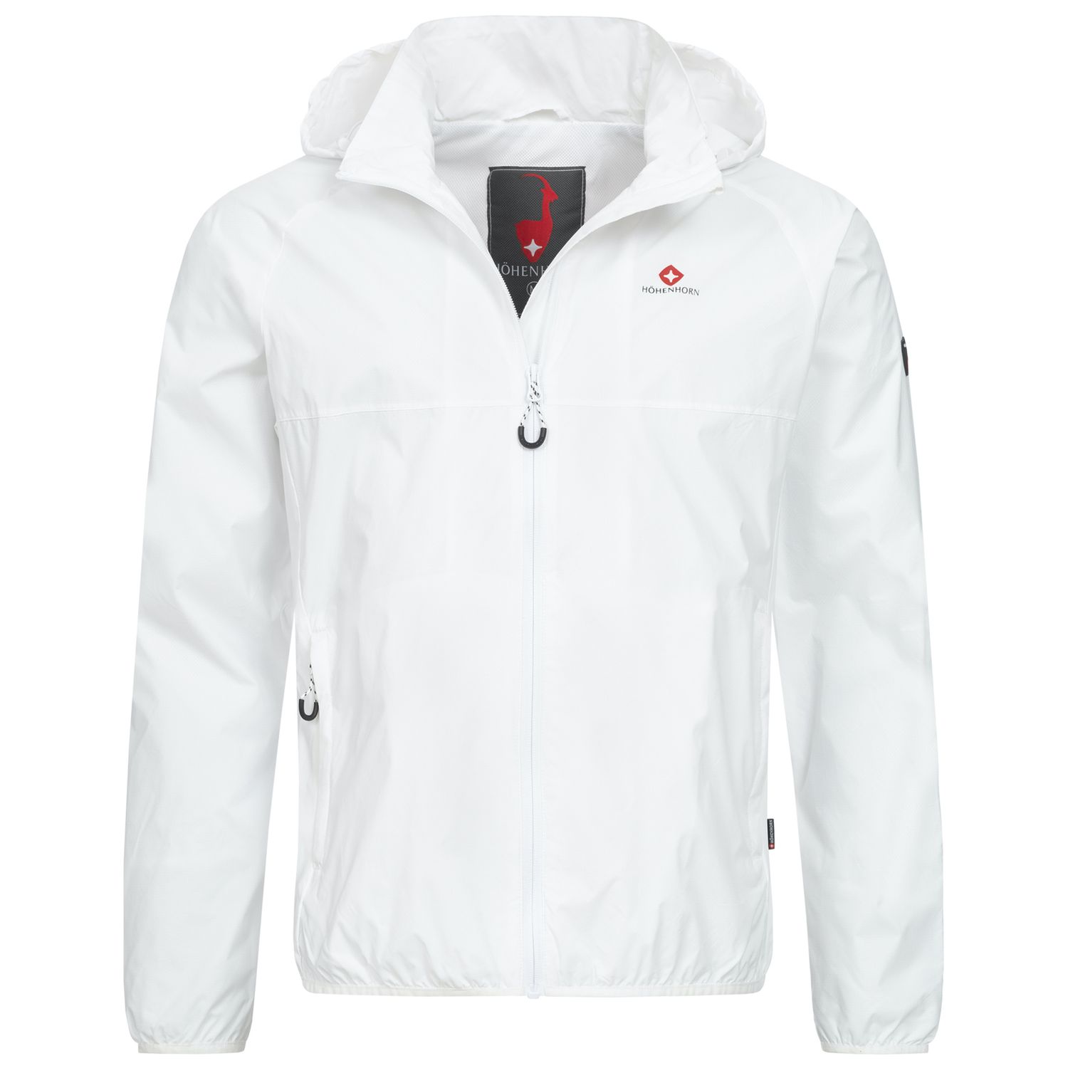 Höhenhorn Rigi Regenjacke Gr. M weiß Outdoor Wandern Camping Kapuze Top Zustand