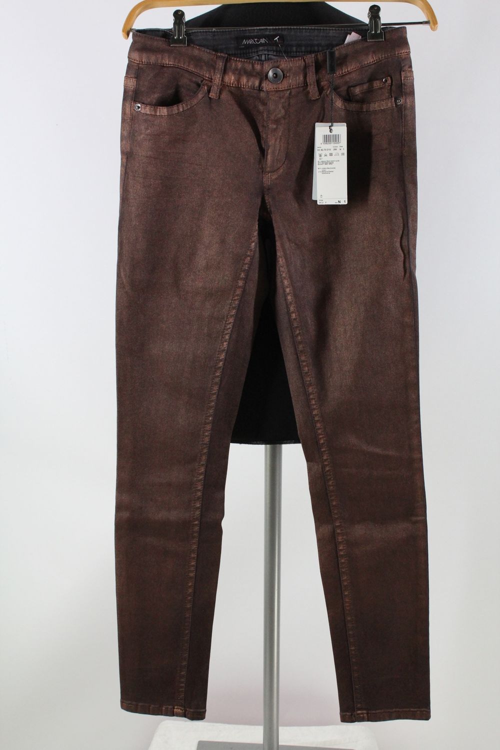 Marccain mit Etikett Jeans Gr.N1 xs braungold Baumwollmischung Neuwertig NP229