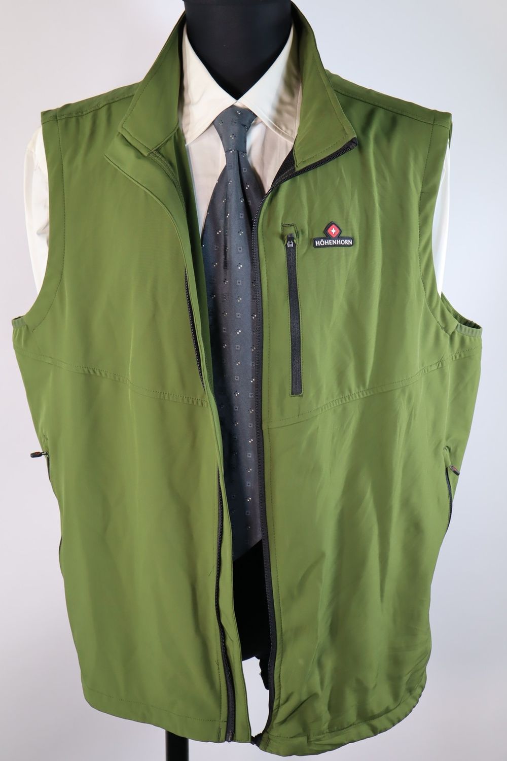 Höhenhorn Allalin Softshellweste Gr. 3XL Grün – Flickenswert Zipper fehlt