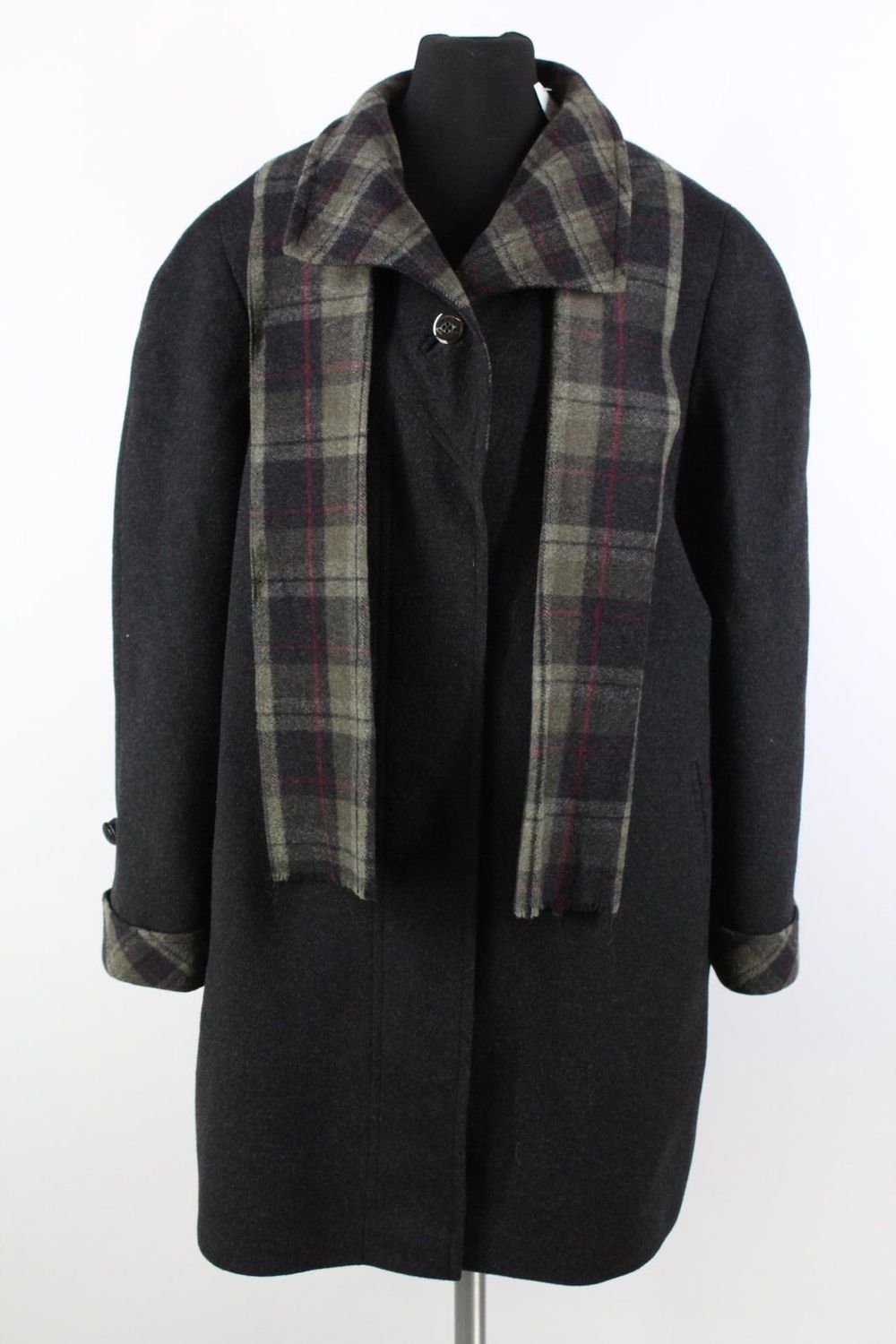 Your Sixth Sense C&amp;A Damen Kurzmantel Gr.22 dunkelgrau/grün Top Zustand