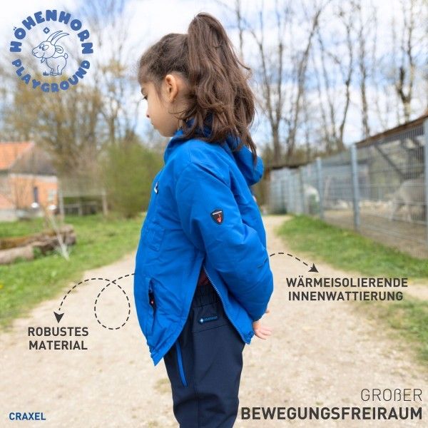 Höhenhorn Craxel Kinder Jacke Windbreaker Jungen Mädchen 164 blau Top Zustand
