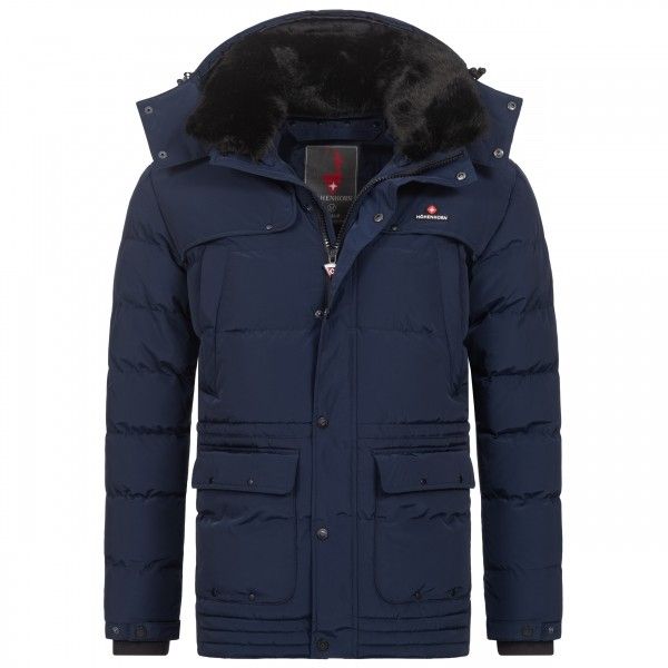 Höhenhorn Achalm Winterjacke Herren Steppjacke Gefüttert Gr. S (Dunkelblau)