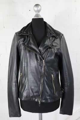 Freaky Nation Damen Lederjacke M Schwarz NEU mit Etikett Echtleder Biker Style