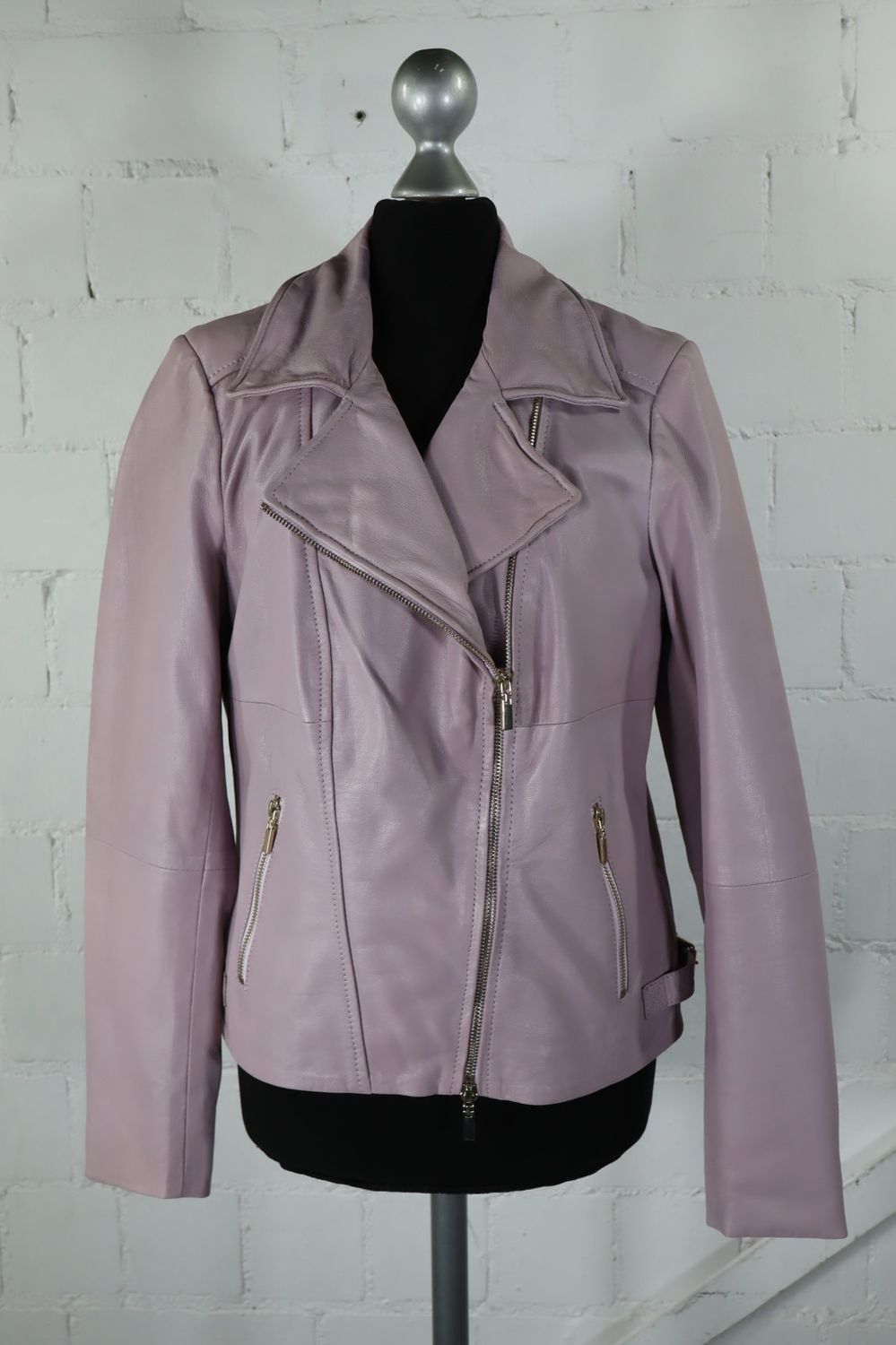 Freaky Nation Lederjacke M Lila NEU mit Etikett Echtleder Bikerjacke Damen