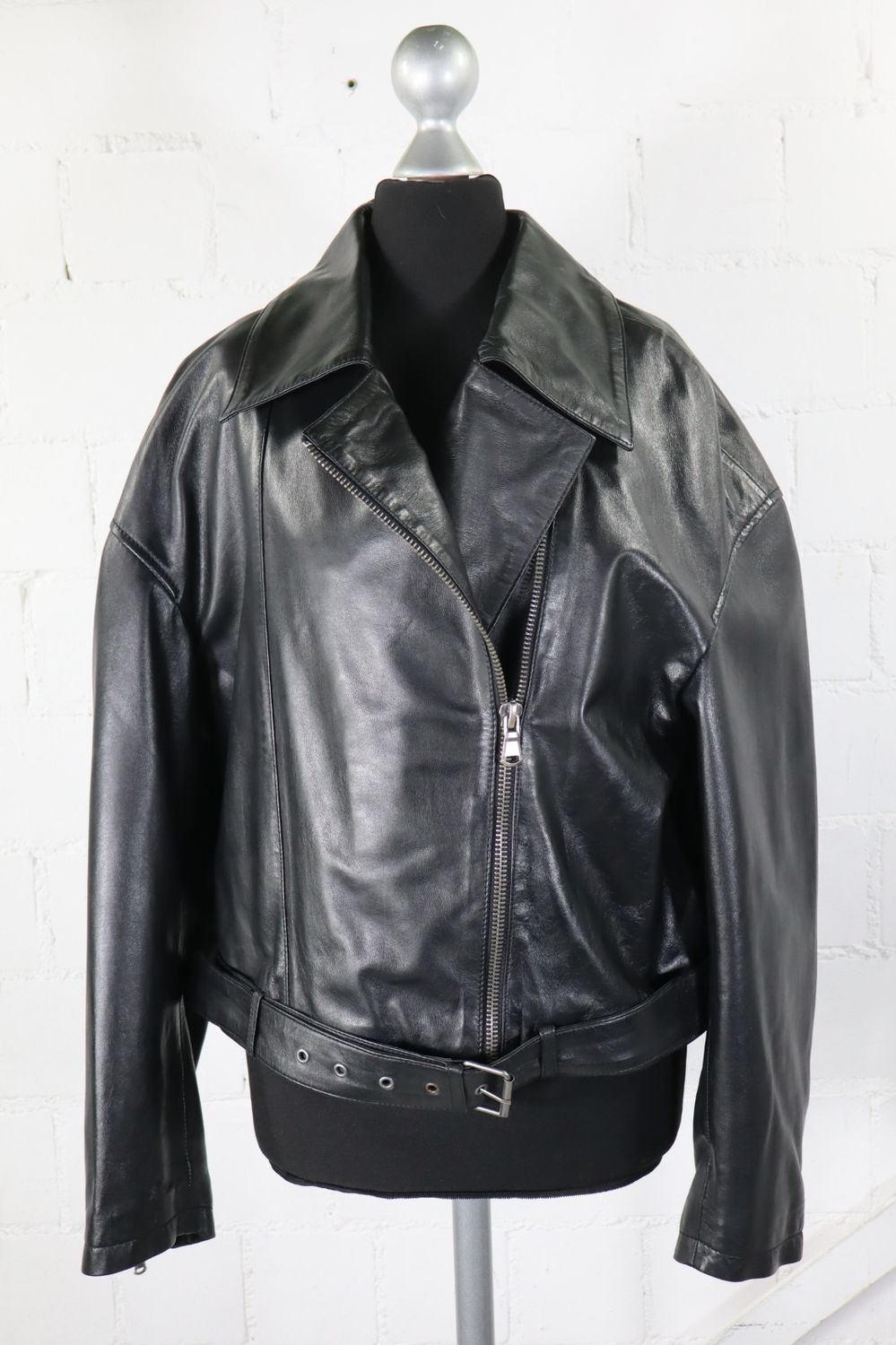 Freaky Nation Damen Bikerjacke M • Schwarz • Echtleder • NEU &amp; ORIGINAL