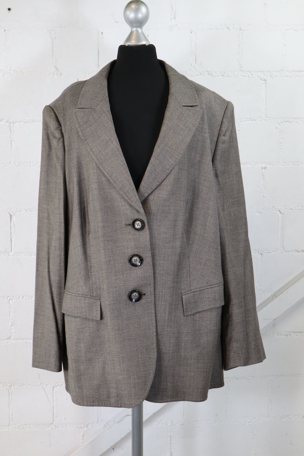 Basler Hosenanzug Gr. 48 Braun Meliert Schurwolle Business Kombi Top Zustand