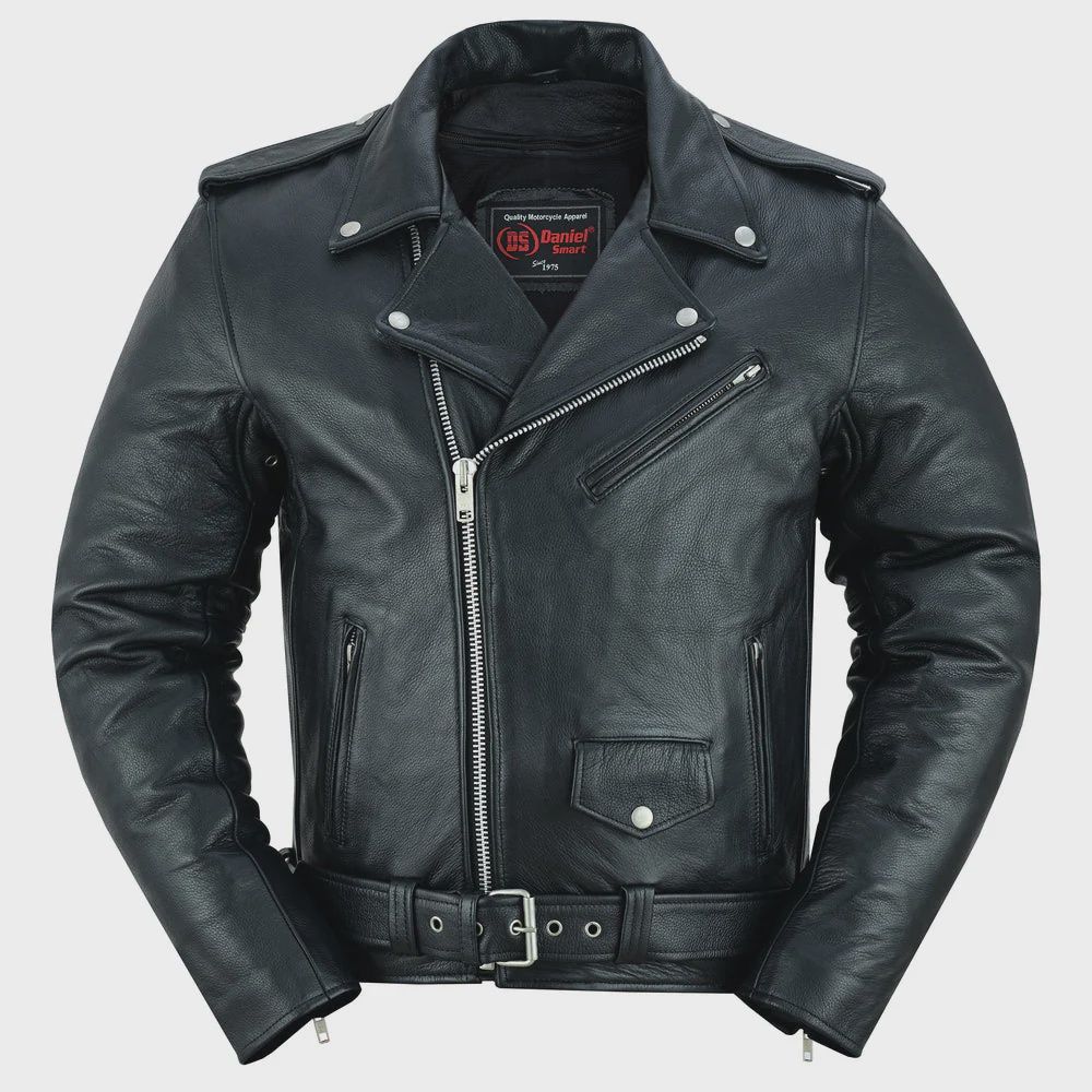 DS732 MEN&#39;S PREMIUM CLASSIC PLAIN SIDE POLICE STYLE JACKET