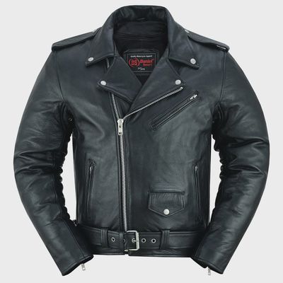 DS732 MEN&#39;S PREMIUM CLASSIC PLAIN SIDE POLICE STYLE JACKET