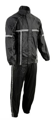 MPM9510 Men&#39;s Water Resistant Rain Suit w/ Hi-Vis Reflective Tape