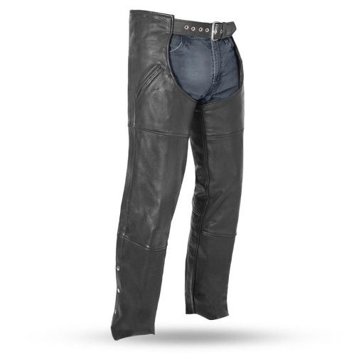 NOMAD - UNISEX MOTORCYCLE LEATHER CHAPS, Size: S