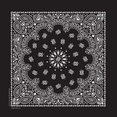 BD2503 BANDANA PAISLEY BLACK