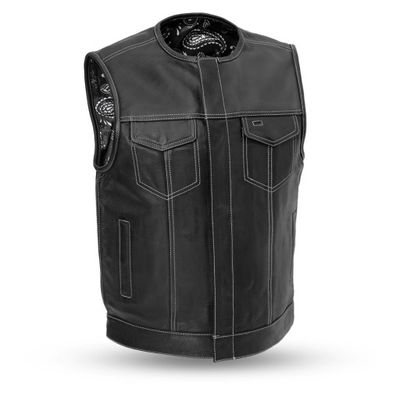BANDIT - MEN&#39;S MOTORCYCLE LEATHER VEST
