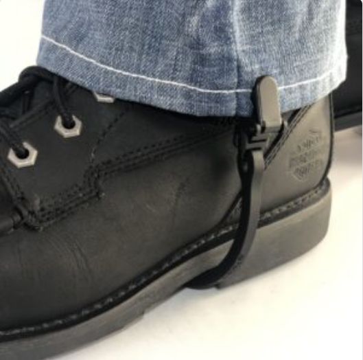 Biker Boot Straps, Emblem: Base, Size: 6 inch