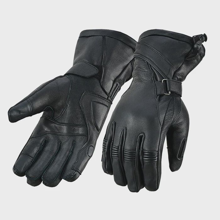 DS28 Heritage Hide Men&#39;s Deerskin Gauntlet Motorcycle Gloves