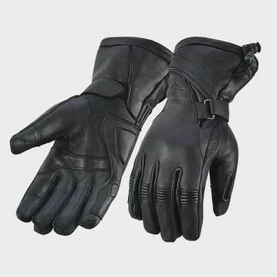DS28 Heritage Hide Men&#39;s Deerskin Gauntlet Motorcycle Gloves
