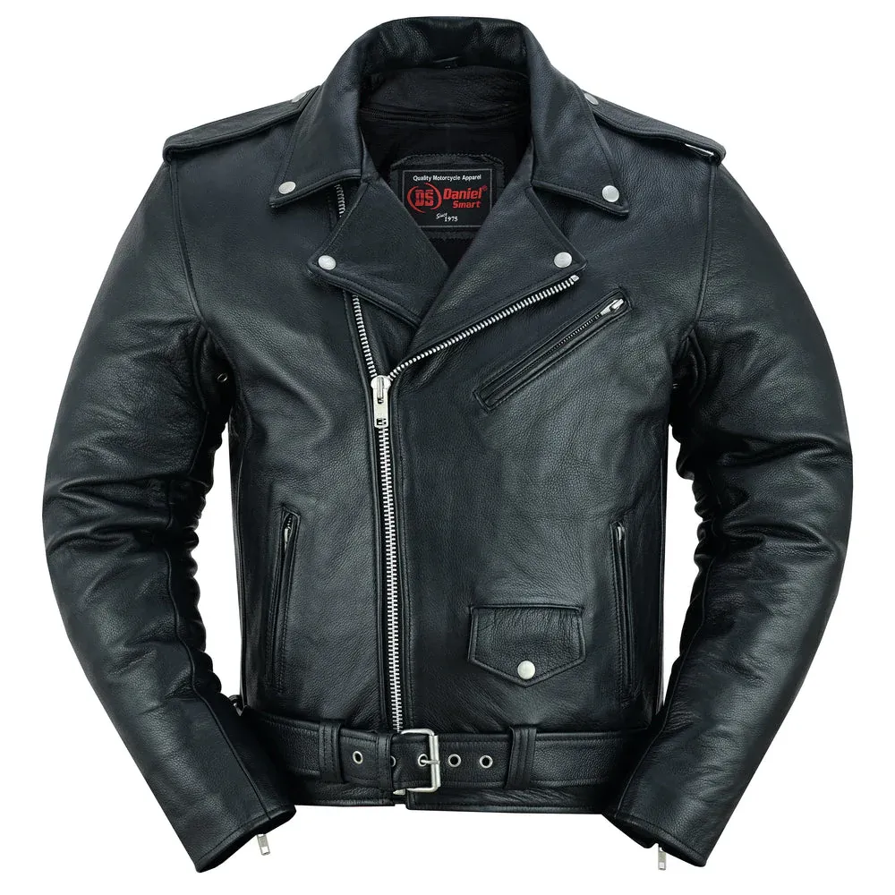 DS732 MEN'S PREMIUM CLASSIC PLAIN SIDE POLICE STYLE JACKET